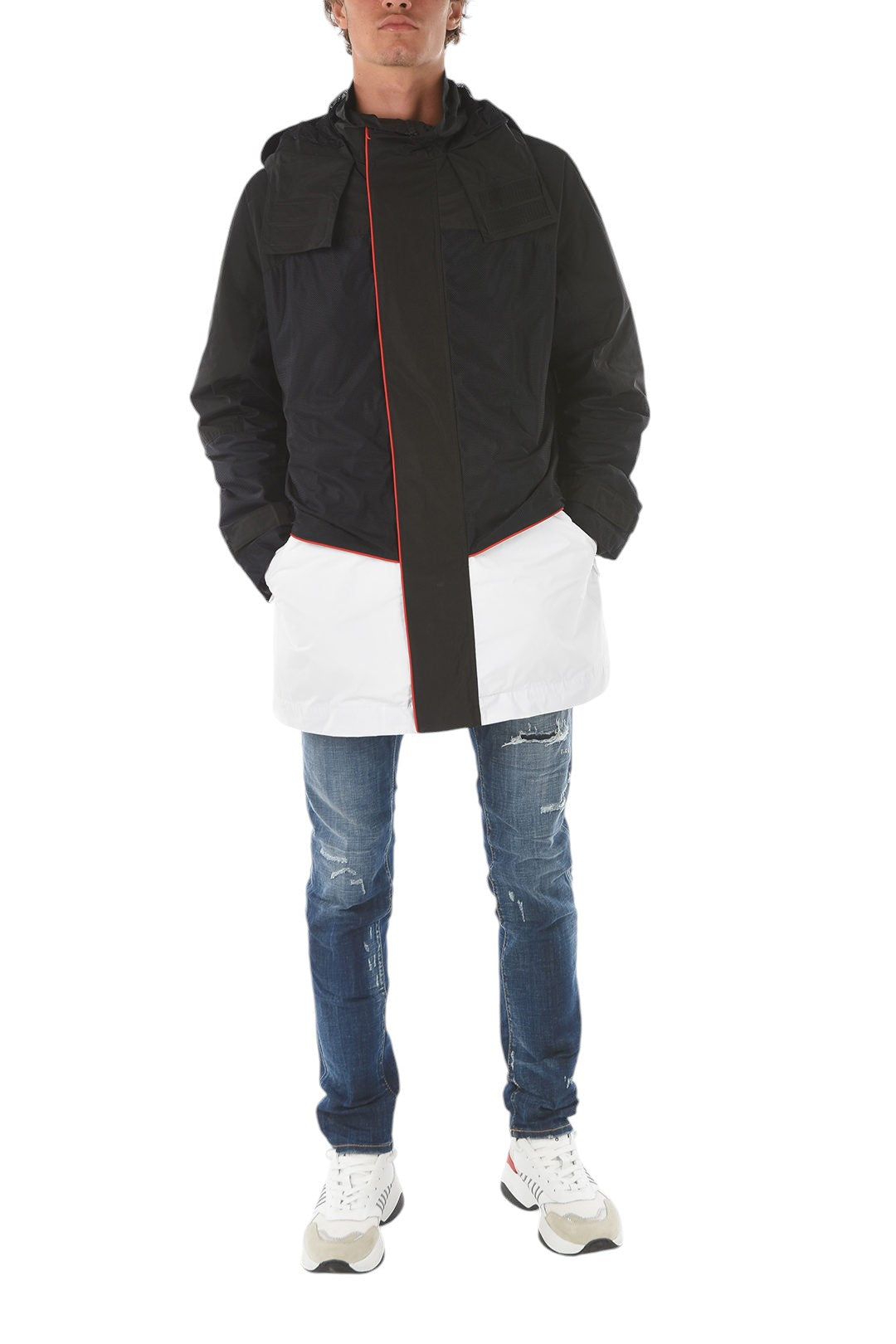 Dsquared 2 Windbreaker Black/White long