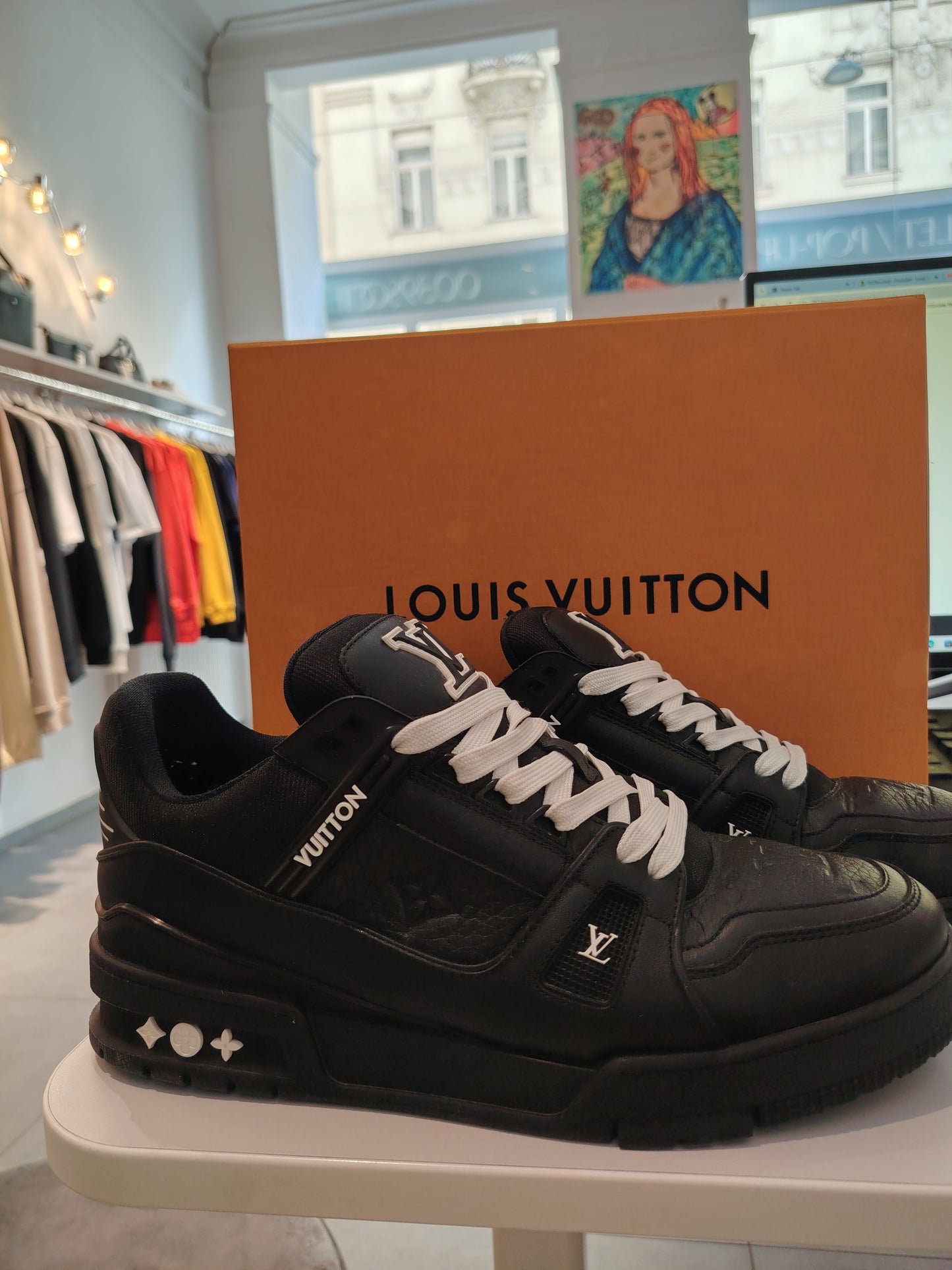 Louis Vuitton Trainer Denim Schwarz
