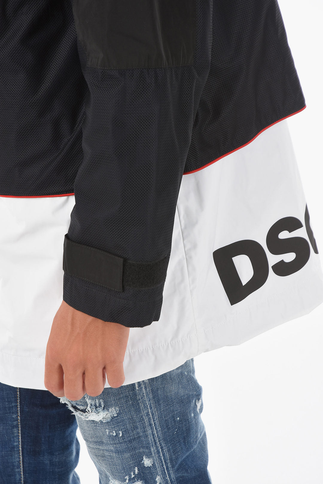 Dsquared 2 Windbreaker Black/White long – 0039society